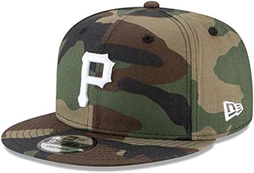 New Era Unisex-Adult MLB 9Fifty Camo Primary Logo Adjustable Snapback Hat Cap One Size Fits All (US, Alpha, One Size, Pittsburgh Pirates, Pittsburgh Pirates)