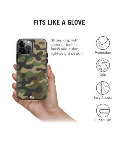 Image of DailyObjects Camouflage Stride 2.0 Case Cover for iPhone 13 Pro Max| Polycarbonate TPU Slim Back Cover | Anti Shock, Scratch Resistant | Sturdy Design | Full Body Protection | Wireless Charging