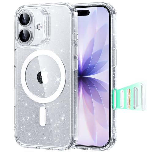 ESR for iPhone 17 Case, Camera Control, Compatible with MagSafe, Shockproof Military-Grade Protection, Magnetic Phone Case for iPhone 17, Classic Hybrid Case, Clear Shimmer