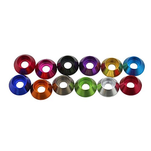 M3 Countersunk Washers Counterbore Hole,Aluminium Alloy,Metric,PK20