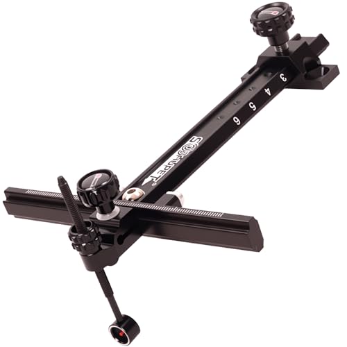 Single Pin Archery Recurve Bow Sight-Aluminum T-Shaped Left Right Handed Adjustable Bow Sight for