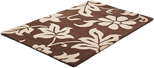 Image of Export Quality Handtufted Woolen Carpet for Living Room Bedroom & Hall - Color - Brown /Choco - Size - 12 x 14 Feet
