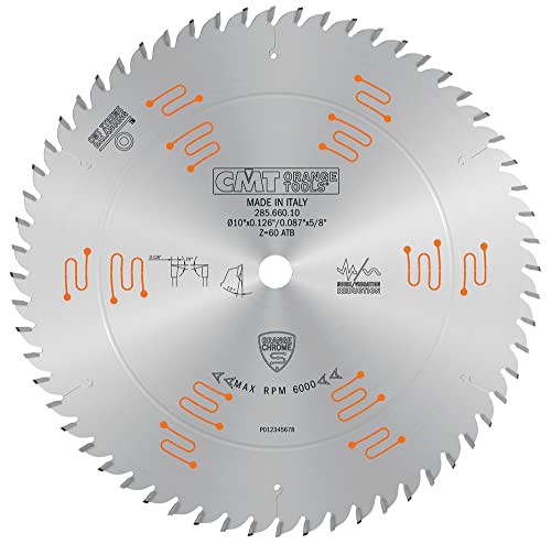 Black Friday - 70% OFF CMT Orange Chrome Heavy-Duty CROSSCUTTING Blade 10" x T60 ATB,D 10 254mm P .087 Black Friday - 70% OFF CMT Orange Chrome Heavy-Duty CROSSCUTTING Blade 10" x T60 ATB,D 10 254mm P .087