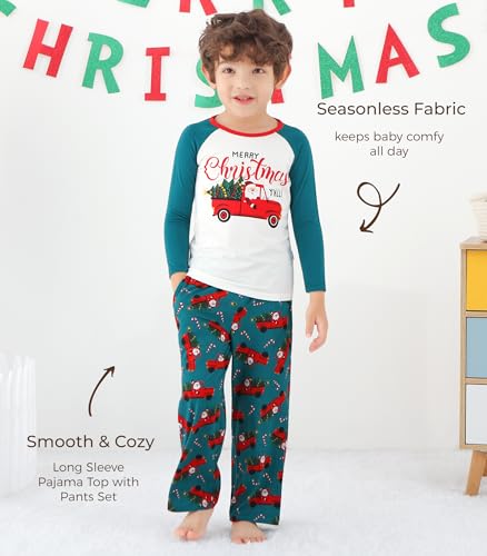 Image of Toddler Boys Girls Clothes Viscose from Bamboo Long Sleeve Top and Pants Clothing Set Soft 2Pcs Kid Outfit