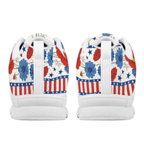 Image of Jeiento American Flag Shoes Men's Fashion Sneaker Sports Running Shoes Causal Travel Walking Flat Shoe Breathable