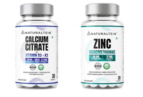 Image of Naturaltein Calcium Citrate + Zinc Monomethionine | Bone & Immune Support