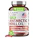 Certified Pure Antarctic Krill Oil 1000mg with Astaxanthin and Phospholipids - 60 Softgel Capsules Healthy Heart, Brain & Joint Support Pills Supplements