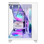 Panorama Gaming PC Desktop Computer - AMD Ryzen 7 5700G 3.8 GHz, RTX 4060 8GB, 32GB DDR4 RAM 3200, 1TB M.2 PCIE + 1TB SATA SSD, 650W PSU, 240mm AIO, Windows 11 Pro 64-bit, White - Image 5