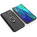 Compatible with Oppo Reno 10X Zoom Case, Metal Ring Grip Kickstand Shockproof Hard Bumper (Works with Magnetic Car Mount) Dual Layer Rugged Cover for Oppo Reno 10 X Zoom (Black)