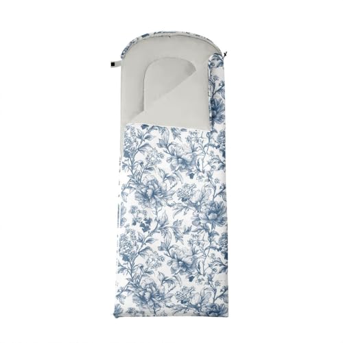 Saco de dormir floral Erosebridal Peonía para camping, ligero y compacto miniatura 4