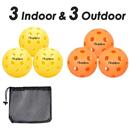 Niupipo Pickleball Paddle + 6 Pcs Pickleballs thumb #2