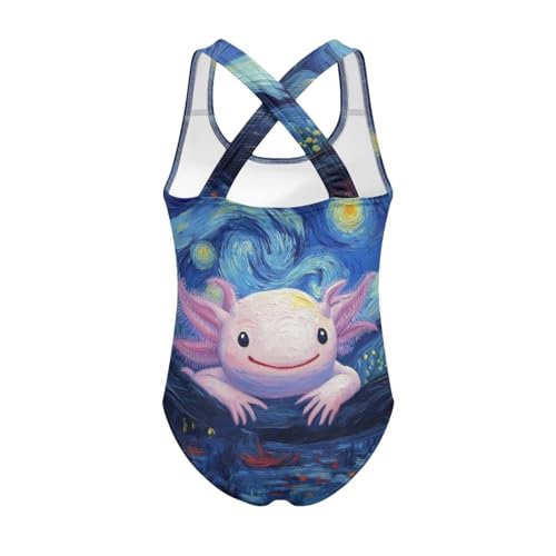 Image of Girls Swimsuit Criss Cross Back 1-Piece Summer Beach Swiwmear