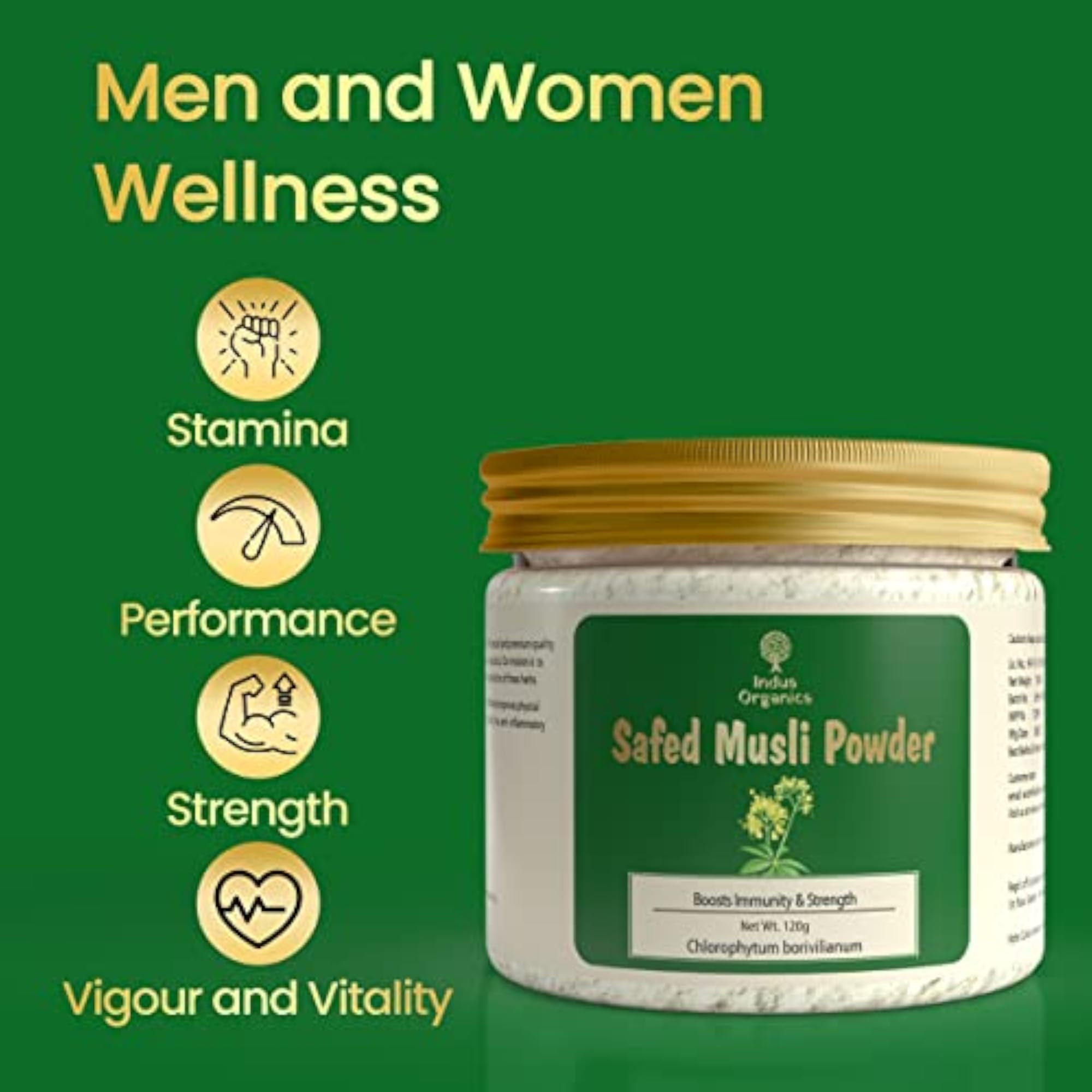 Indus Organics Safed Musli Powder, 120g