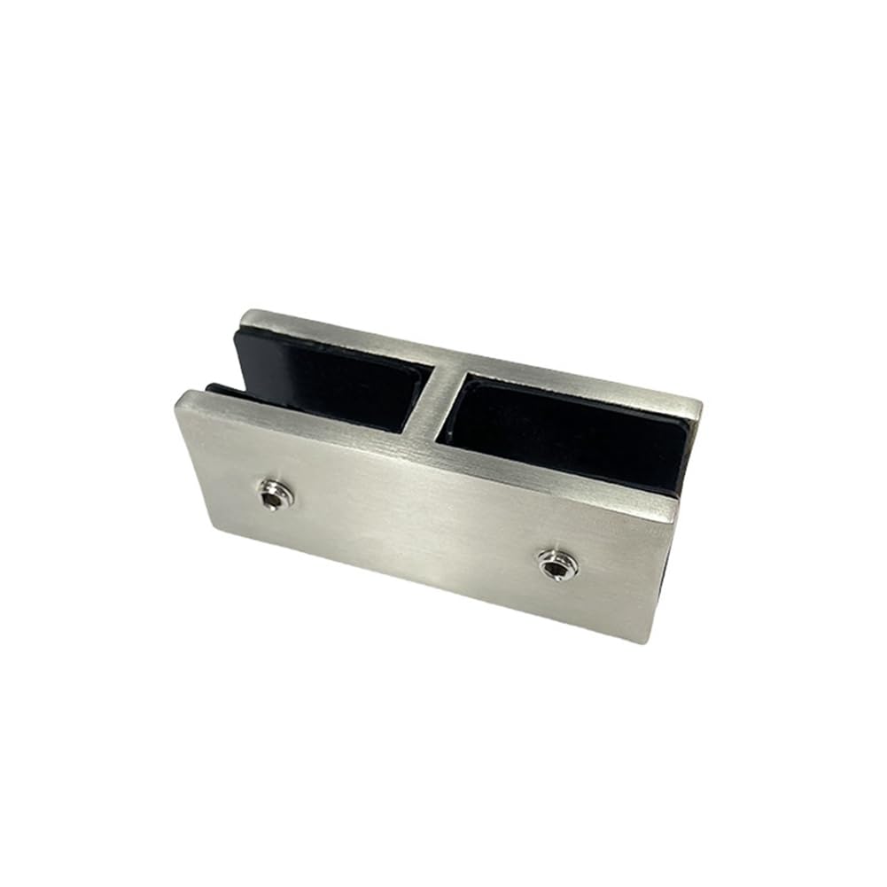 Udsknv[Ksl Silver Shower Room Bathroom Partition Fixed Corner Code Thickened Cast 304 Stainless Steel Glass Fixing Clip 180 Degree