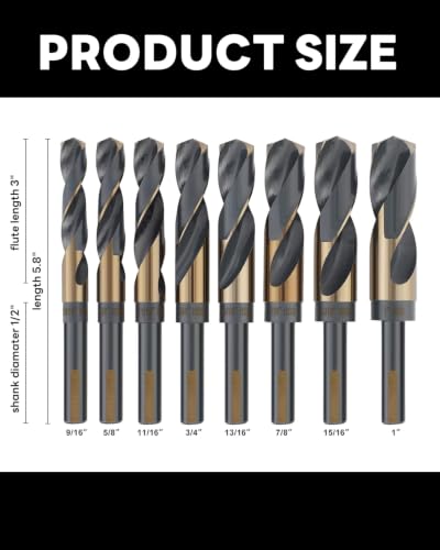 COMOWARE Reduced Shank Drill Bit Set