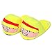 Zapatillas de Estar Por Casa Una Pieza Pantuflas de Felpa Mujer Invierno Muebles Para El Hogar Calidez Antideslizante Informal Anime Japonés Luffy Zapatos de Piso-Yellow_Free Size 35-42 (28Cm)