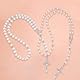 Giugio Rosenkranz Natursteinen, Rosenkranz Kette, Katholischer Rosenkranz, Rosenkranz zur Kommunion mit Retro-Kreuz, Rosenkranz für Taufe Kommunion Hochzeit Kommunion Party Gefälligkeiten (Rosa)