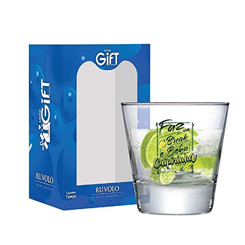 Copo de Caipirinha Decorado Faz um Conico Vidro 270ml - Ruvolo