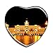 Hqiyaols Souvenir Italia Piazza Uniforme Italiana Trieste Frigo Magnete A Forma di Cuore Cristallo Adesivo per Frigorifero Viaggio Regalo Collezione Souvenir
