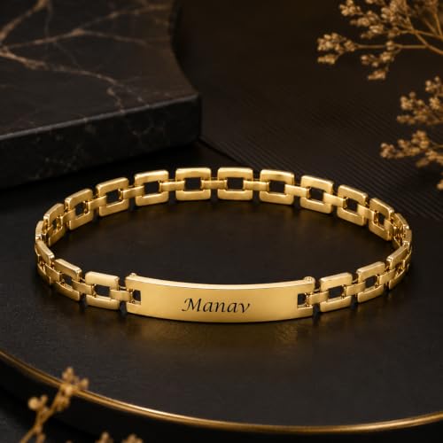 Image of Oblivion Bracelet for Men - Personalized Rakhi Bracelet, Engrave Name or Message for Special Occasion Raksha Bandhan for Brothers, Customized Stylish Adjustable Wrist Accessory