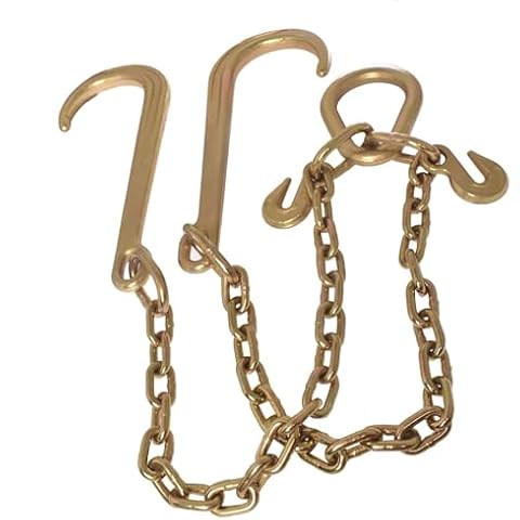 labwork 5/16 X 2 G70 Tow Chain J-Hooks V-Chain Replacement for Flatbed Truck Rollback Wrecker Cover