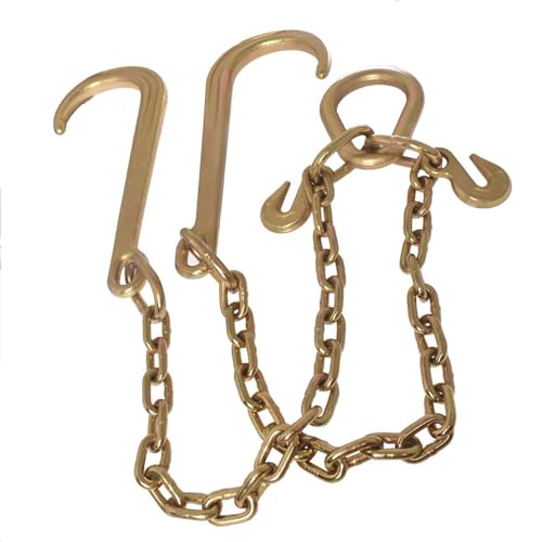 labwork 5/16 X 2 G70 Tow Chain J-Hooks V-Chain Replacement for Flatbed Truck Rollback Wrecker