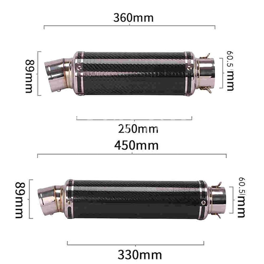 Amazon | バイクスリップオンマフラー バイクサイレンサー 汎用