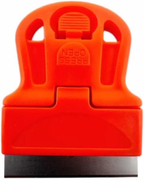 Orange Mini Razor Scrapers, Mini Plastic Razor Steel Blade Scraper Window Scraper