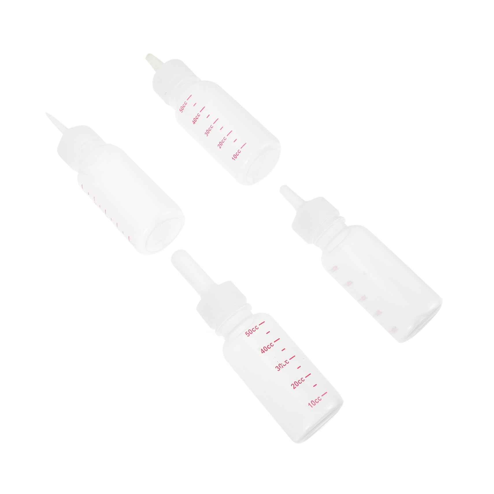 Abaodam 4pcs Pet Nursing Bottles Feeding Containers for Newborn Cats and Dogs Lightweight Safe for Pets for Controlled Feeding