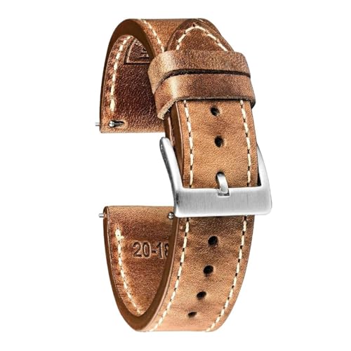 Bracelet en cuir souple de cheval fait main 18mm 20mm 22mm pour montre vintage et moderne