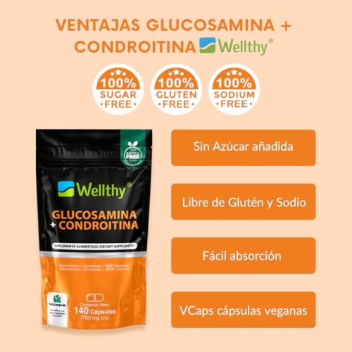 glucosamina con condroitina capsulas Marca WELLTHY (2)