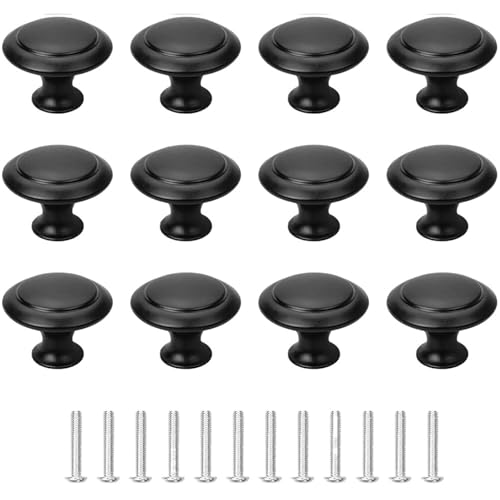 12個入り ドアノブ キャビネットハンドル ステンレススチール 引き出し用取っ手 丸型
