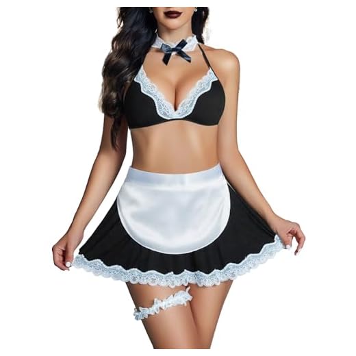 Avidlove maid outfit, Maid costume Cosplay, maid dress sexy maid lingerie for women Black Small