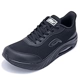 AOV Wide Toe Box Shoes for Men Arch Support Walking Shoes Plantar Fasciitis Orthotic Tennis Sneakers Size 10 Black