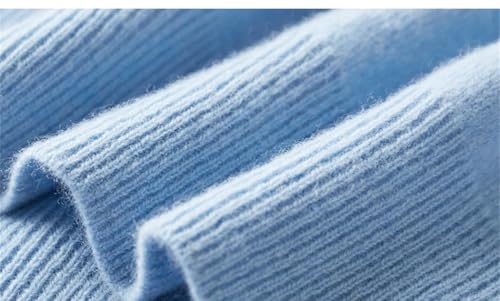 Men's Seamless Wool Knit Pullover - Spring Half High Neck Basic Casual Business Sweater 7