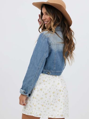 Jean Jacket Women Washed Denim Jacket2