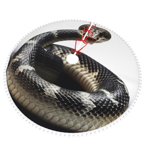 Jupe de sapin de Noël serpent cobra 122 cm cache-pied - 4