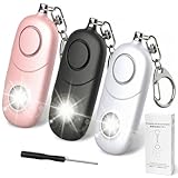 Qoosea Ciondolo Allarme Personale 135dB con Luce Stroboscopica per Donne, Bambini, Studenti, Anziani – Sicurezza d'Emergenza, Difesa Personale, Corsa Notturna, Escursionismo
