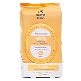 Global Beauty Care Glowing Makeup Remover Wipes - Gentle Daily Facial Cleansing Wipes for Sensitive Skin, Vitamin C Infused with Niacinamide, AHAs, & Vitamin E, Travel-Friendly, 60 Count (1-Pack)