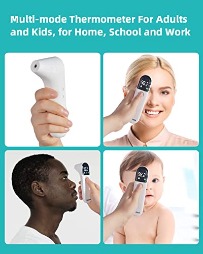 Ear Forehead Thermometer For Adults And Kids: Cooceer Touchless Temperature Measurement - Fast Easy And Accurate Digital Fever Thermometers For Family, Baby, Infants, Toddler, Children #TOP5