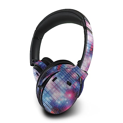 Image of MightySkins Glossy Glitter Skin Compatible with Bose QuietComfort 45 Headphones - Neon EQ | Protective, Durable High-Gloss Glitter Finish | Easy to Apply, Remove, and Change Styles | Made in The USA