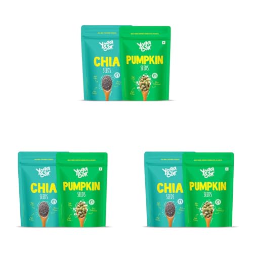 Image of Yogabar Chia Seeds and Pumpkin Seeds Combo Pack 1Kg (500g*2, Pack of 6)