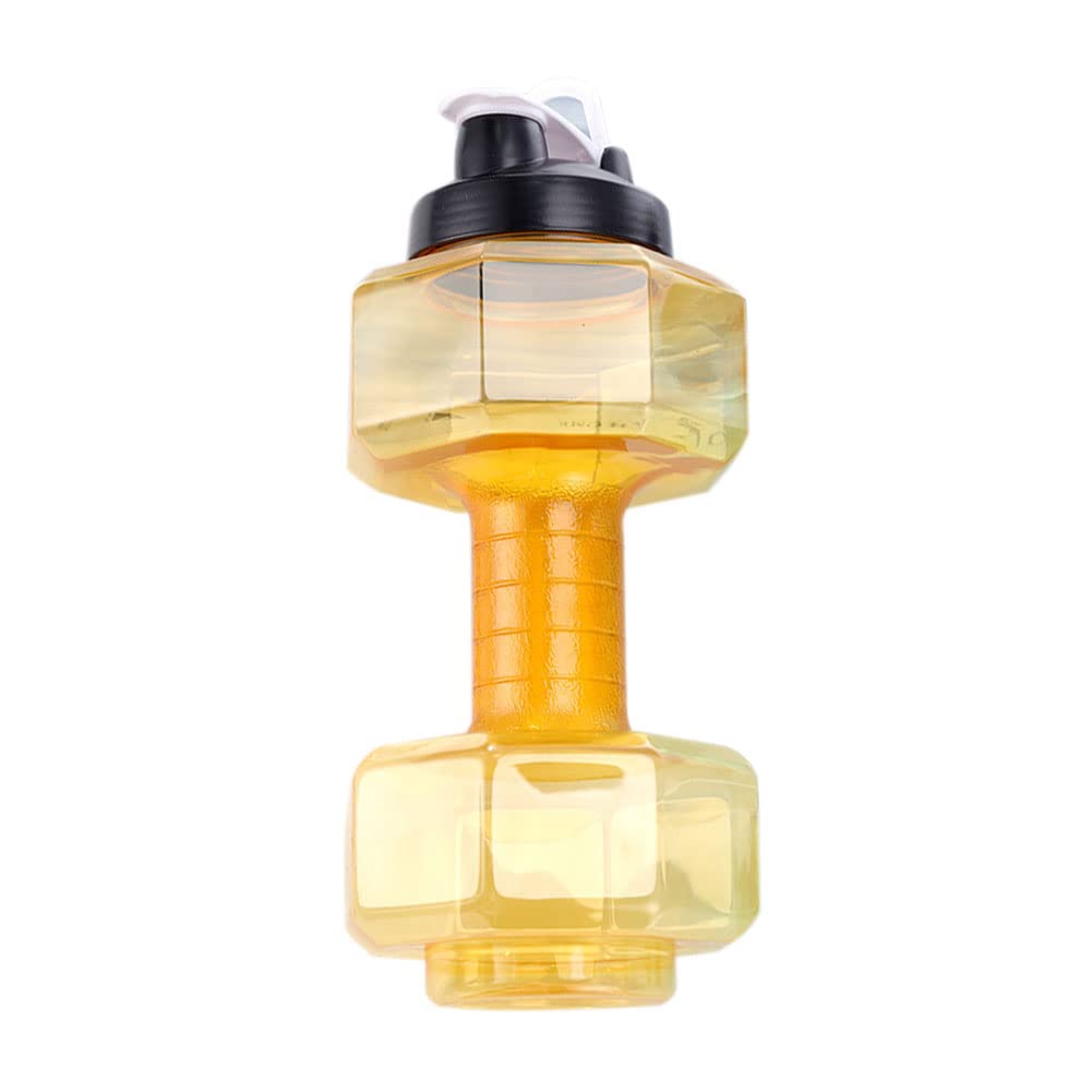 Botella de agua con forma de mancuerna de 2200ml reutilizable para fitness