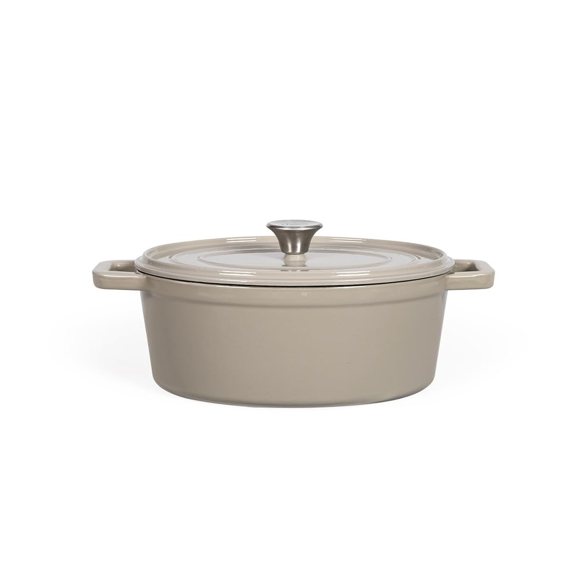 Livoo – Cast iron oval casserole MEP129G – 4.5L, lid with nub, 29x22cm, 5.5kg