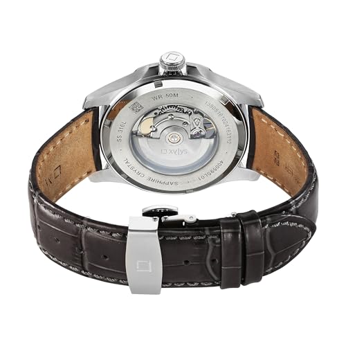 Image of Xylys Provenance Swiss Automatic Analog White Dial Grey Leather Strap Watch for Men - 40059SL01E