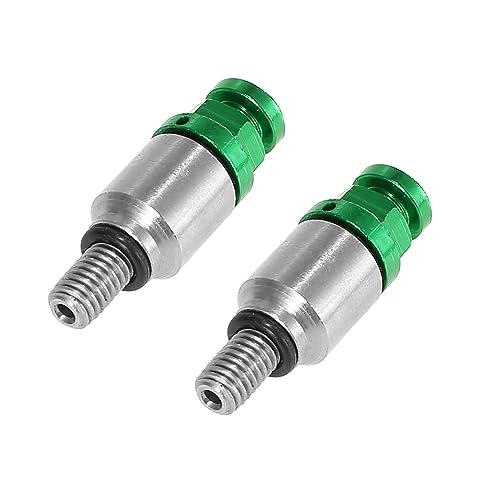 Motoforti 2 Stücke M5 x 0,8 Motorrad-Schraube Gabel-Entlüftungsventil für Honda für Yamaha für Suzuki für Kawasaki Grün