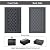 GlowSol Outdoor Rug 8x10 for Patios Waterproof Mat Outdoor Plastic Straw Rug Clearance, Reversible Carpet for Rv,Modern Outside Carpet for Porch, Deck, Camper, Balcony, Backyard, Picnic,Black Grey