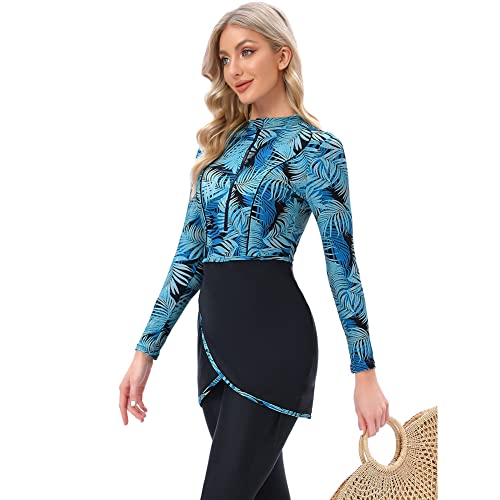 Muslim Swimsuits for Women Full Coverage Swimwear Modest Islamic Hijab Ladies Burkini Swim Suit Beachwear Swimming3