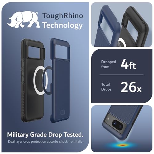 Image of TUDIA MergeGrip Magsafe Compatible for Google Pixel 8 Case - Indigo Blue