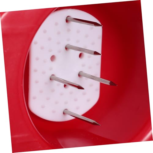 Protector de dedos para cortar verduras rojo ABS miniatura 3